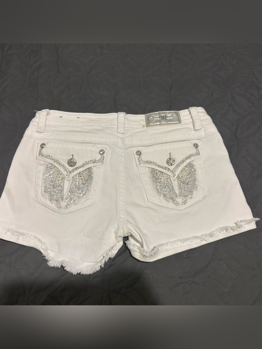 Miss Me White Embellished Women's Denim Shorts